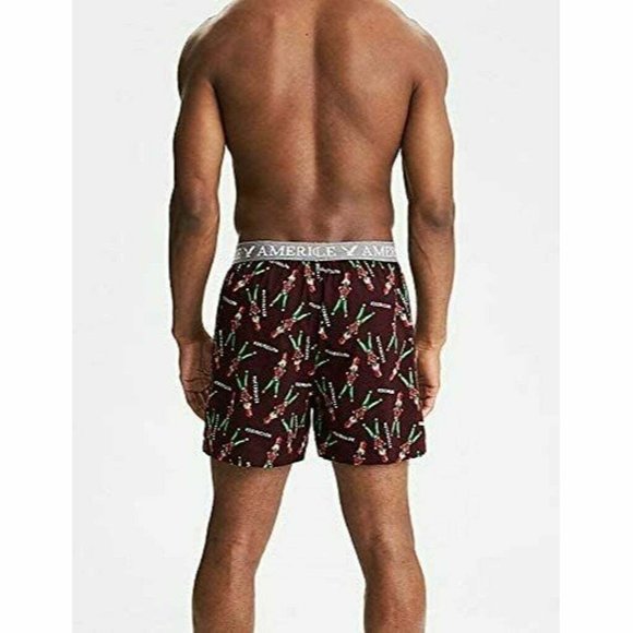 NWT American Eagle Small Nutcracker Boxer Shorts Maroon Gag Gift‎ Christmas New - Picture 4 of 4
